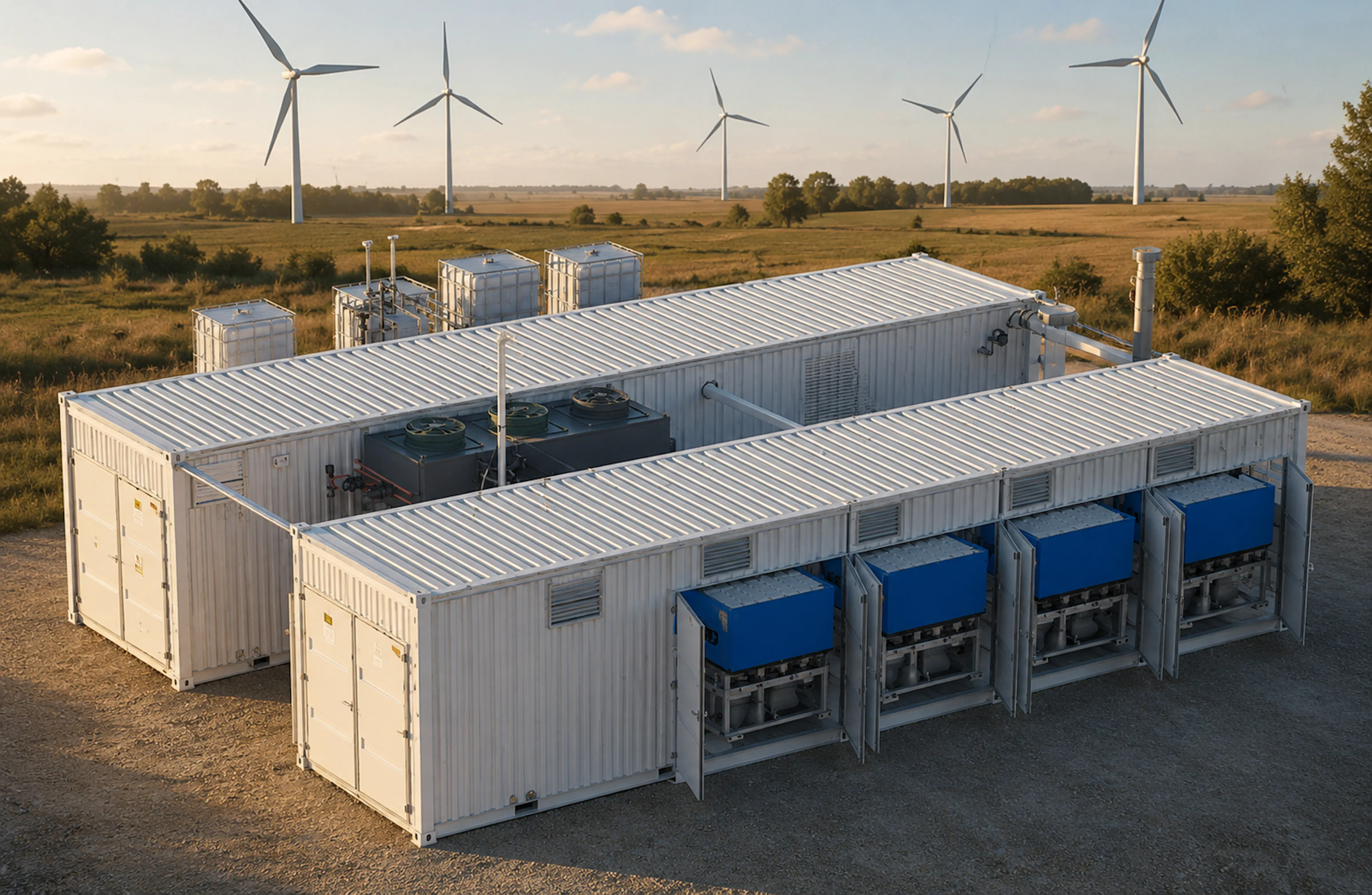 Conceptual rendering of the SOE+ 1 MW system